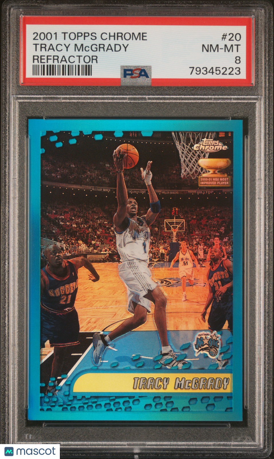 2001 Topps Chrome Tracy Mcgrady Refractor PSA 8