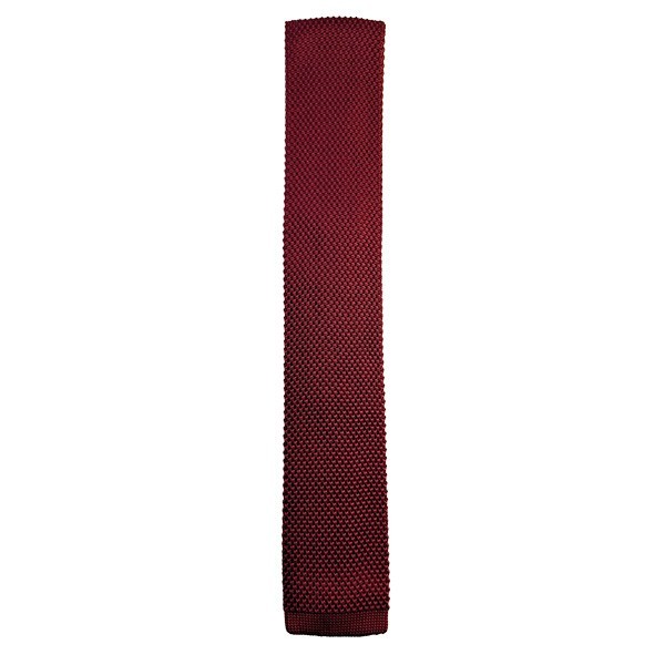 150 X 6 Cm Burgundy Solid Knit Tie