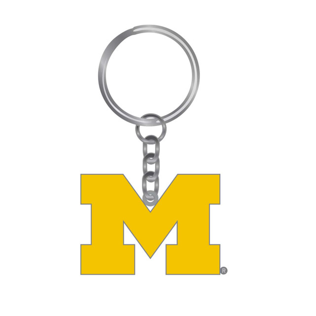 Michigan Wolverines Metal Keychain