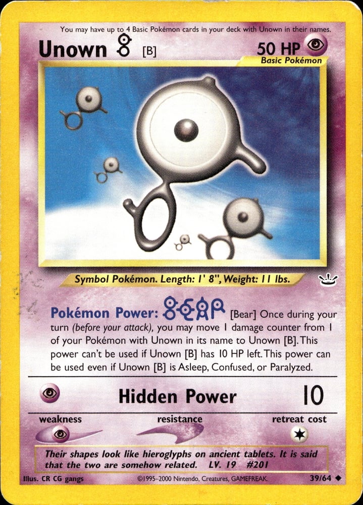 Unown [B] - NEO3 39/64