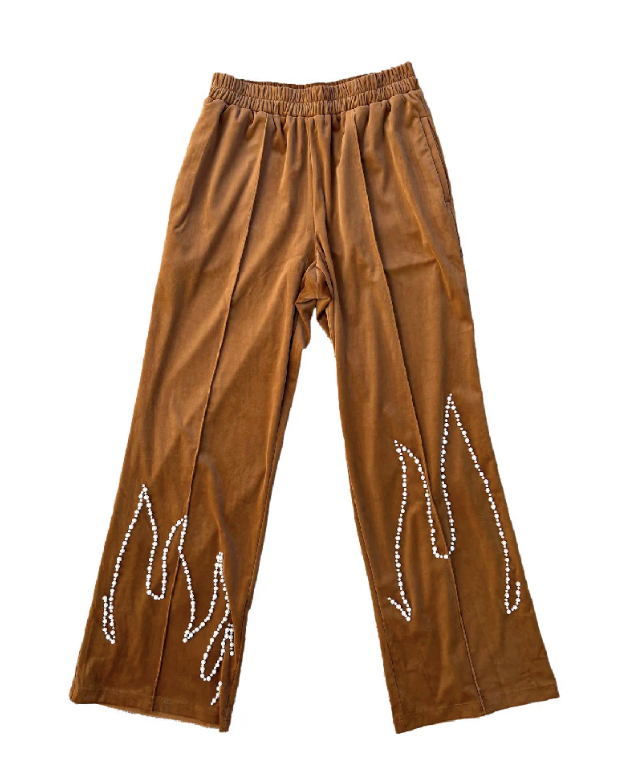 BIRTH OF A ROYAL CHILD ( Flame Pearl Velvet Pant )