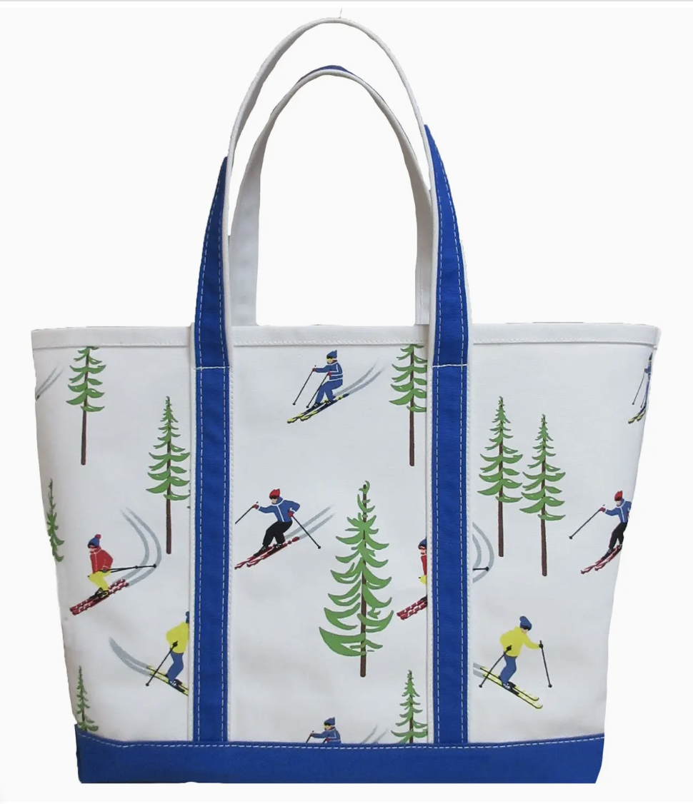 Skiers in the Trees Tote Bag