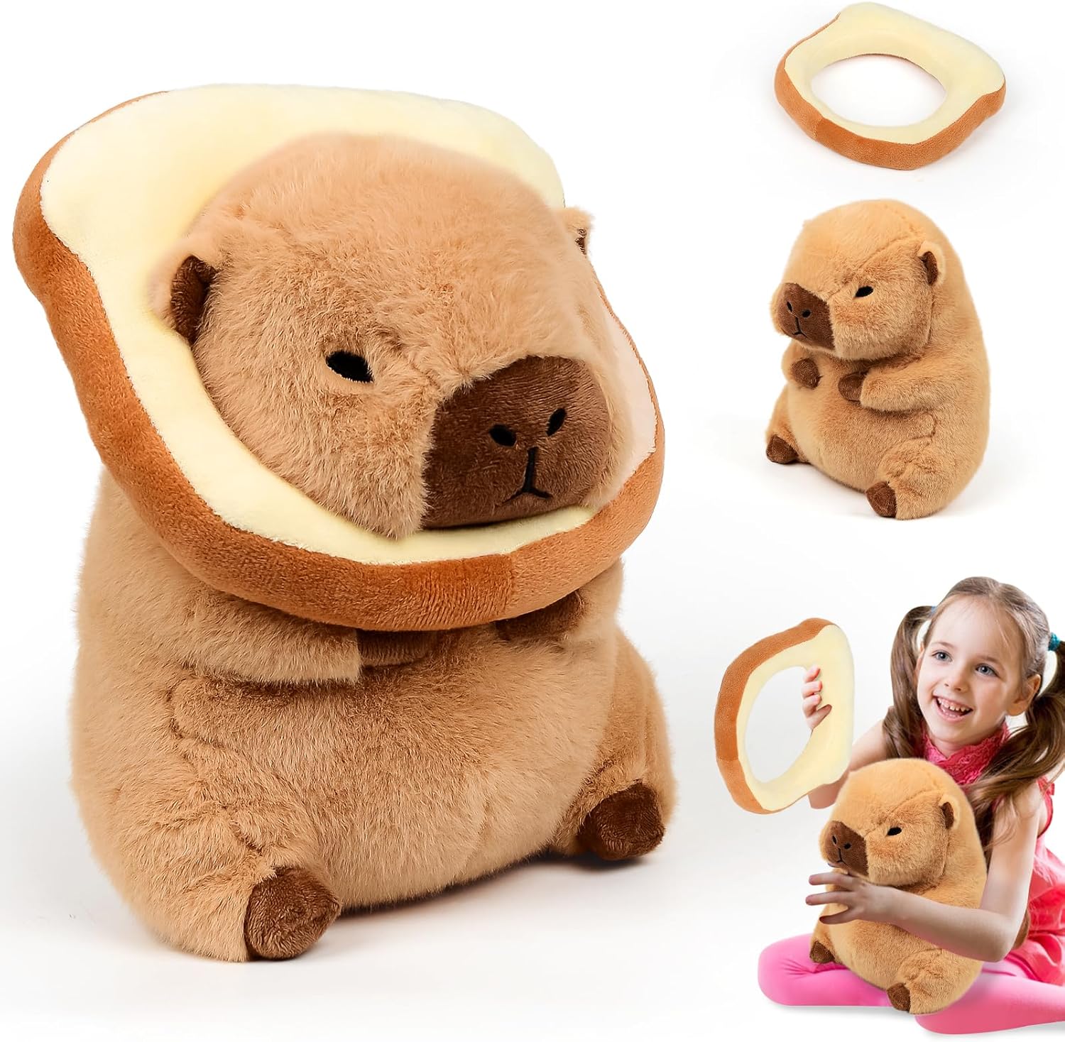 Capybara & Bread Slice Stuffed Animal