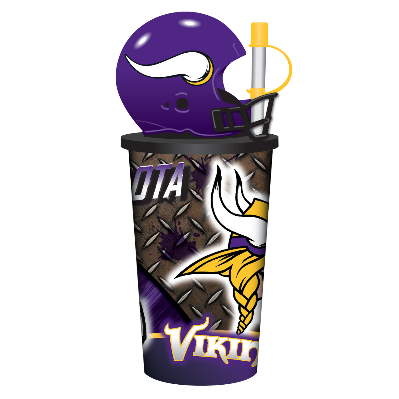 Minnesota Vikings Helmet Cup with Straw 32oz