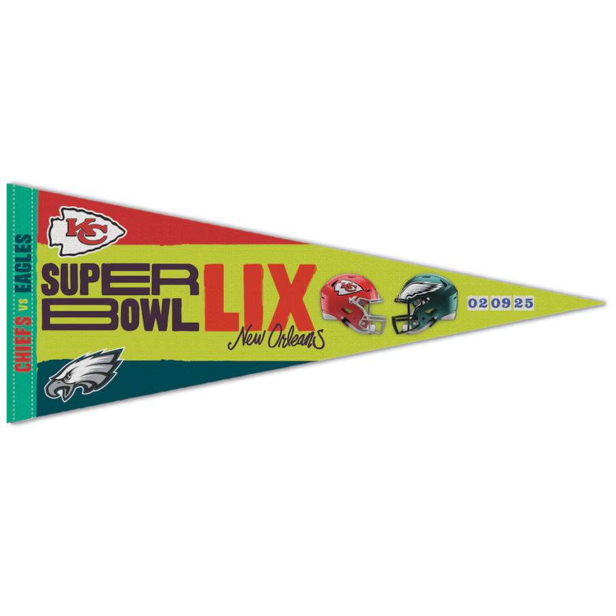 Philadelphia Eagles Vs Kansas City Chiefs Super Bowl LIX Premium 12x30"