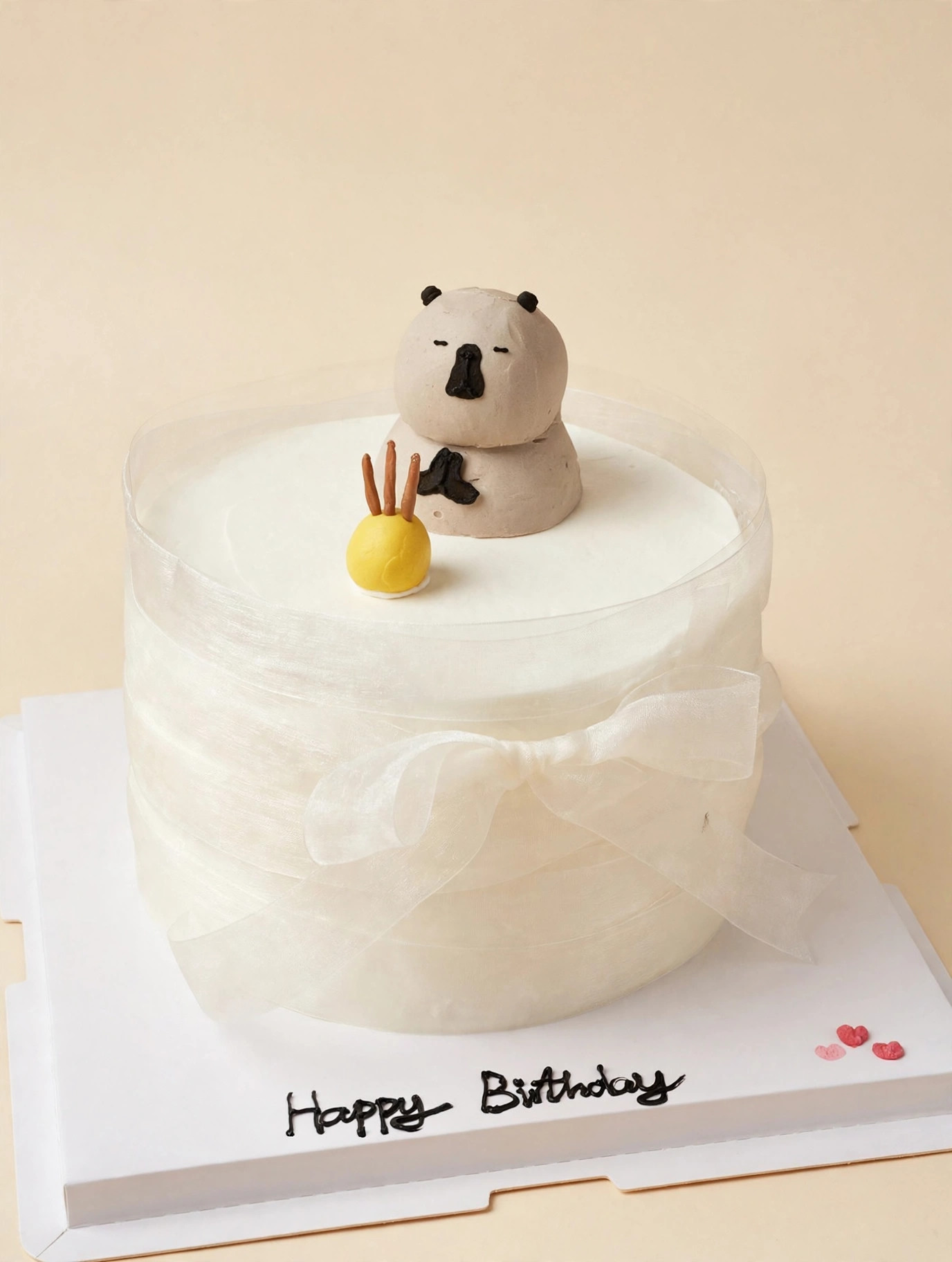 Sleepy Capybara Birthday Cake — HoneyMe Bakery, Bellevue