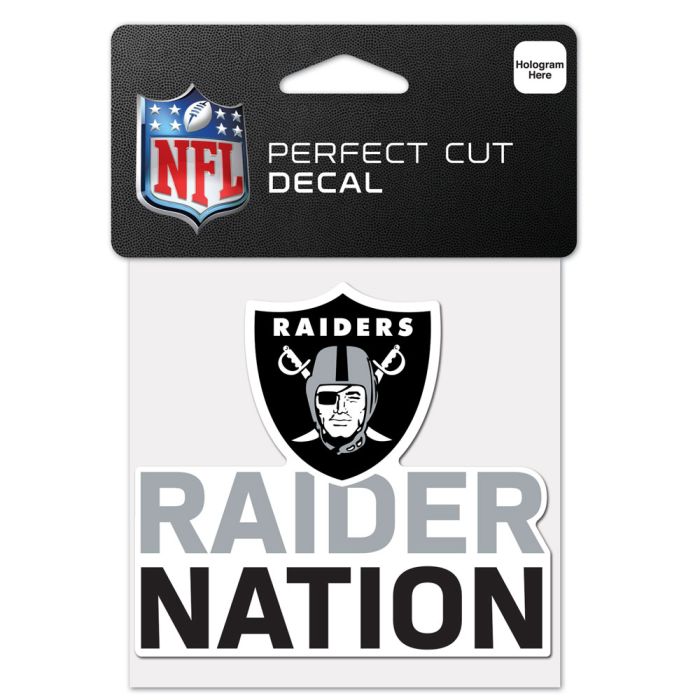 Las Vegas Raiders Perfect Cut Slogan Decal 4x4"