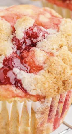 Jumbo Cherry Almond muffin
