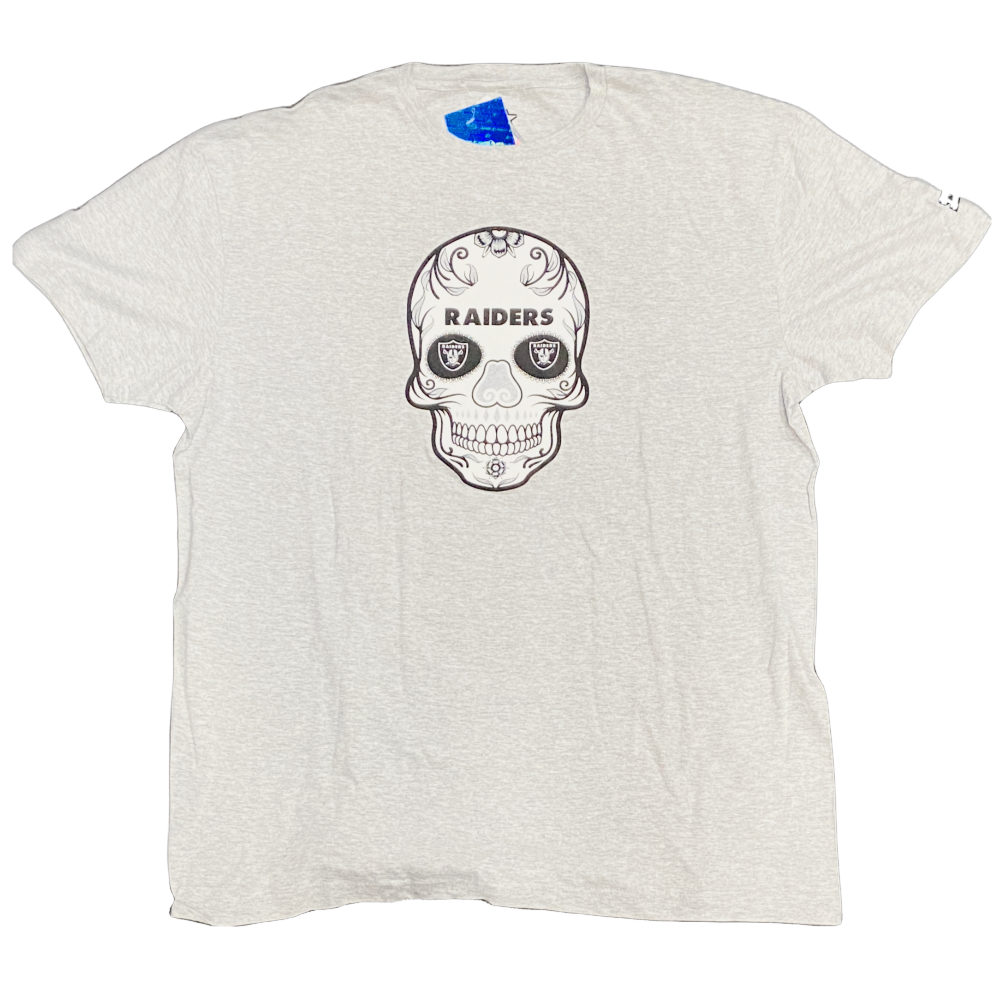 Las Vegas Raiders Grey Starter Sugar Skull Shirt