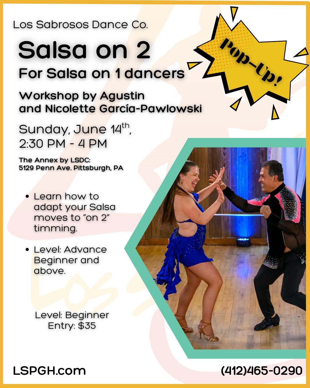 Salsa on 2 for Salsa 1 Dancers Workshop