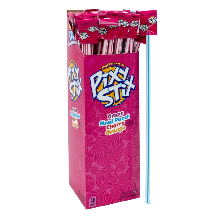 Pixy Stick Giant Candy Filled Fun Straws 85 ct Changemaker