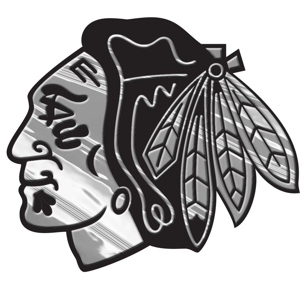 Chicago Blackhawks Silver Auto Emblem