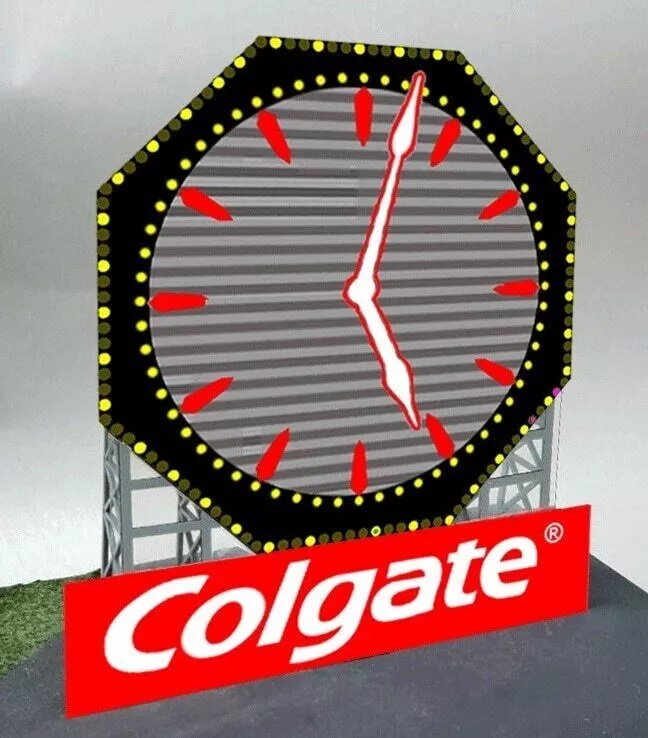 Colgate Clock Billboard HO Scale, O Scale