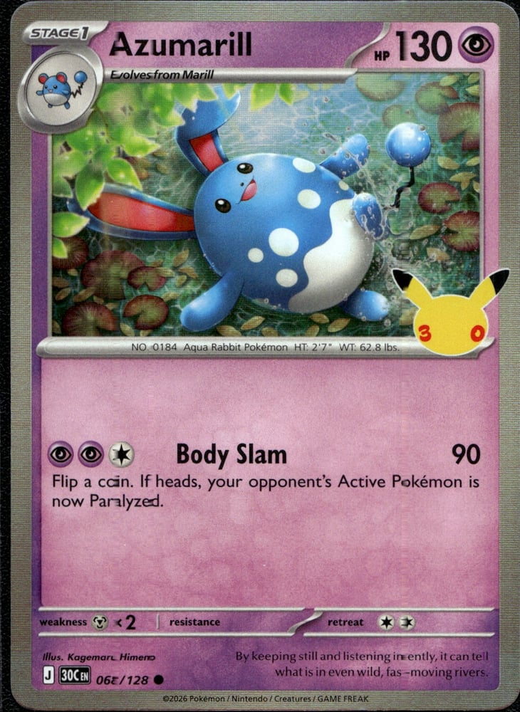 Azumarill - 30TH 68/128