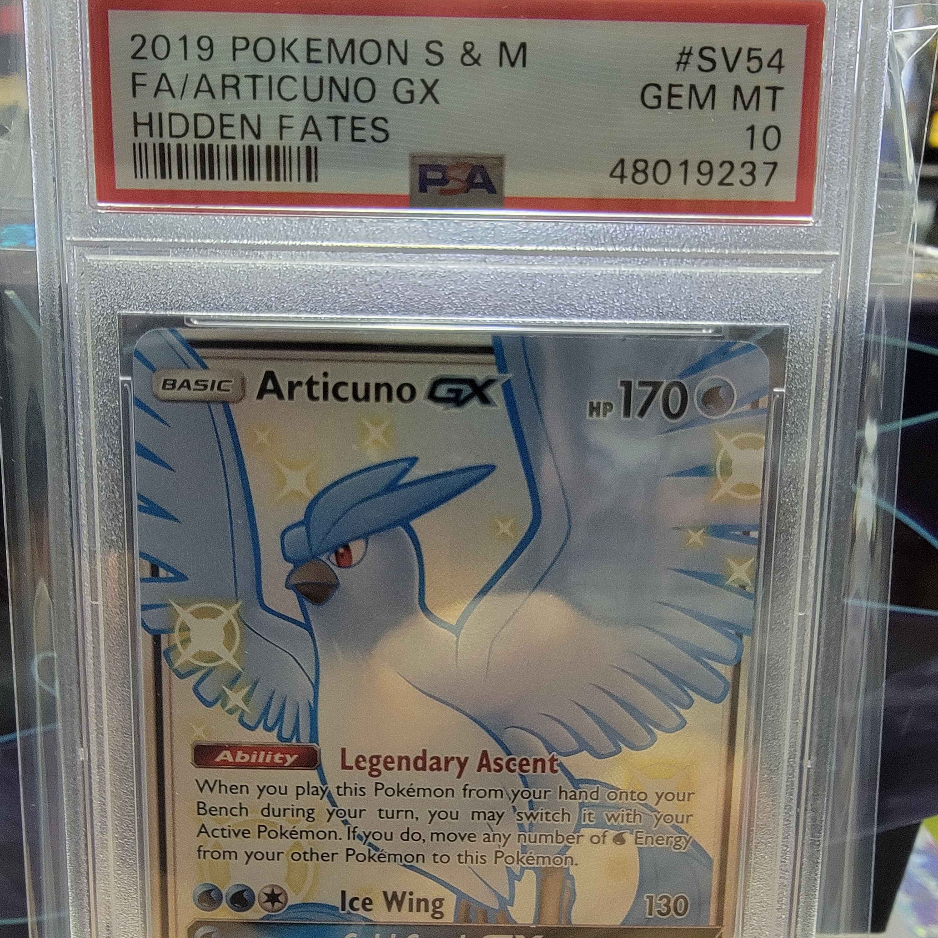 Psa 10 Articuno Gx Fa Shiny Graded Card