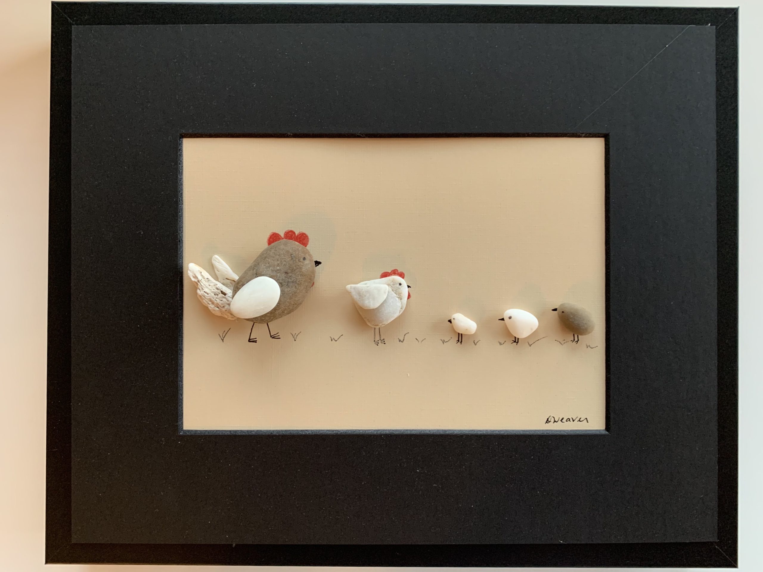 We Love Chickens! (Pebble art-will replicate)