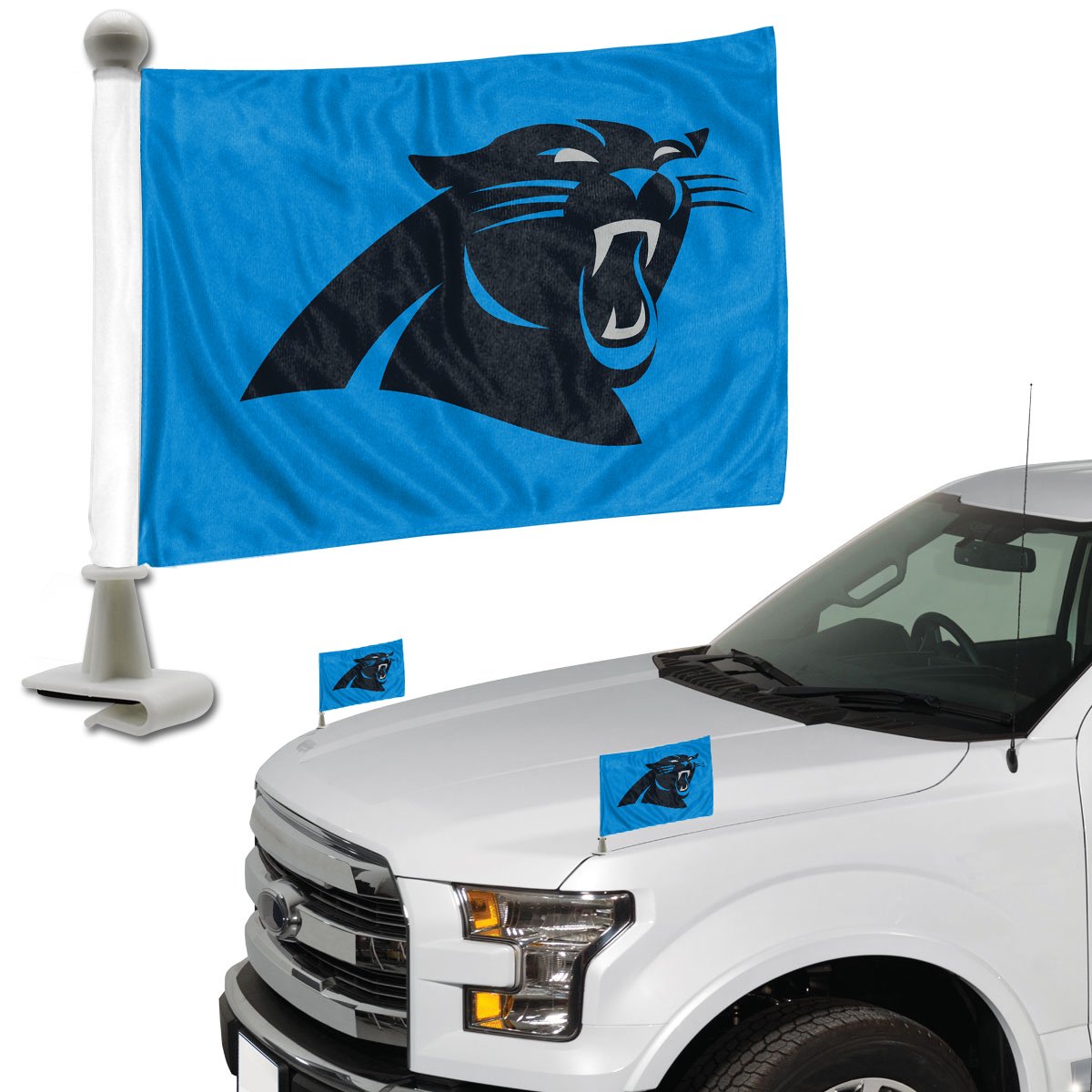 Carolina Panthers Ambassador Car Flags Set