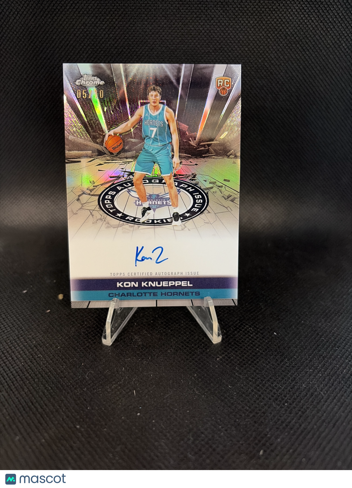 2025 Topps Chrome Basketball Kon Knueppel Refractor RC Auto /10