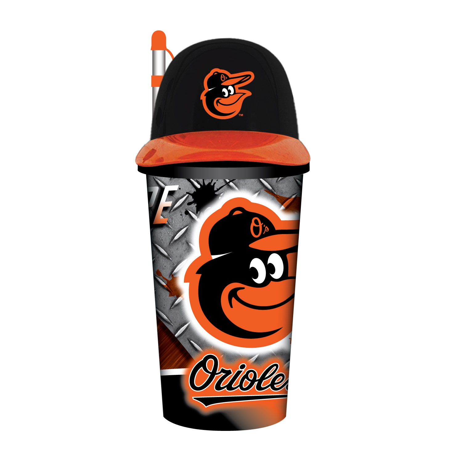 Baltimore Orioles Helmet Cup with Straw 32oz