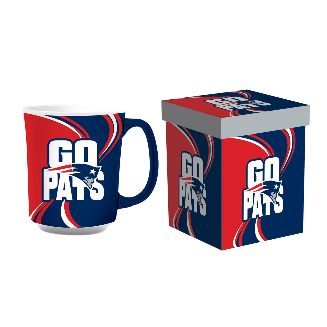 New England Patriots Ceramic Coffee Mug with Matching Box 14oz