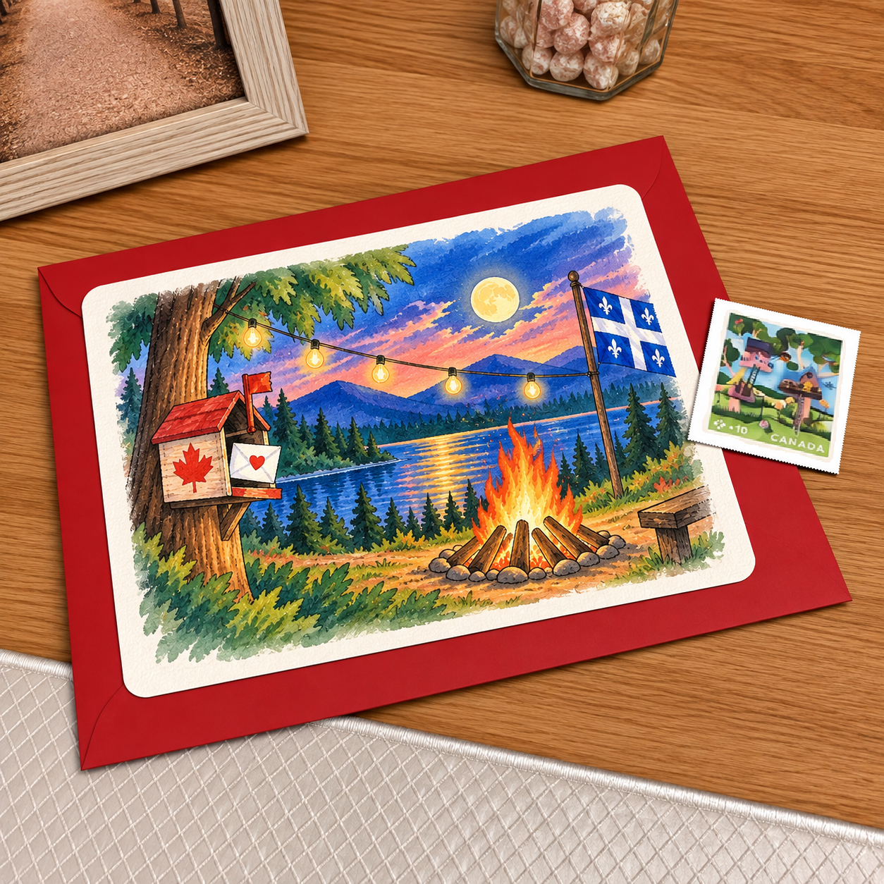 Postcard 4x6 - Somewhere in June (+Stamp)
