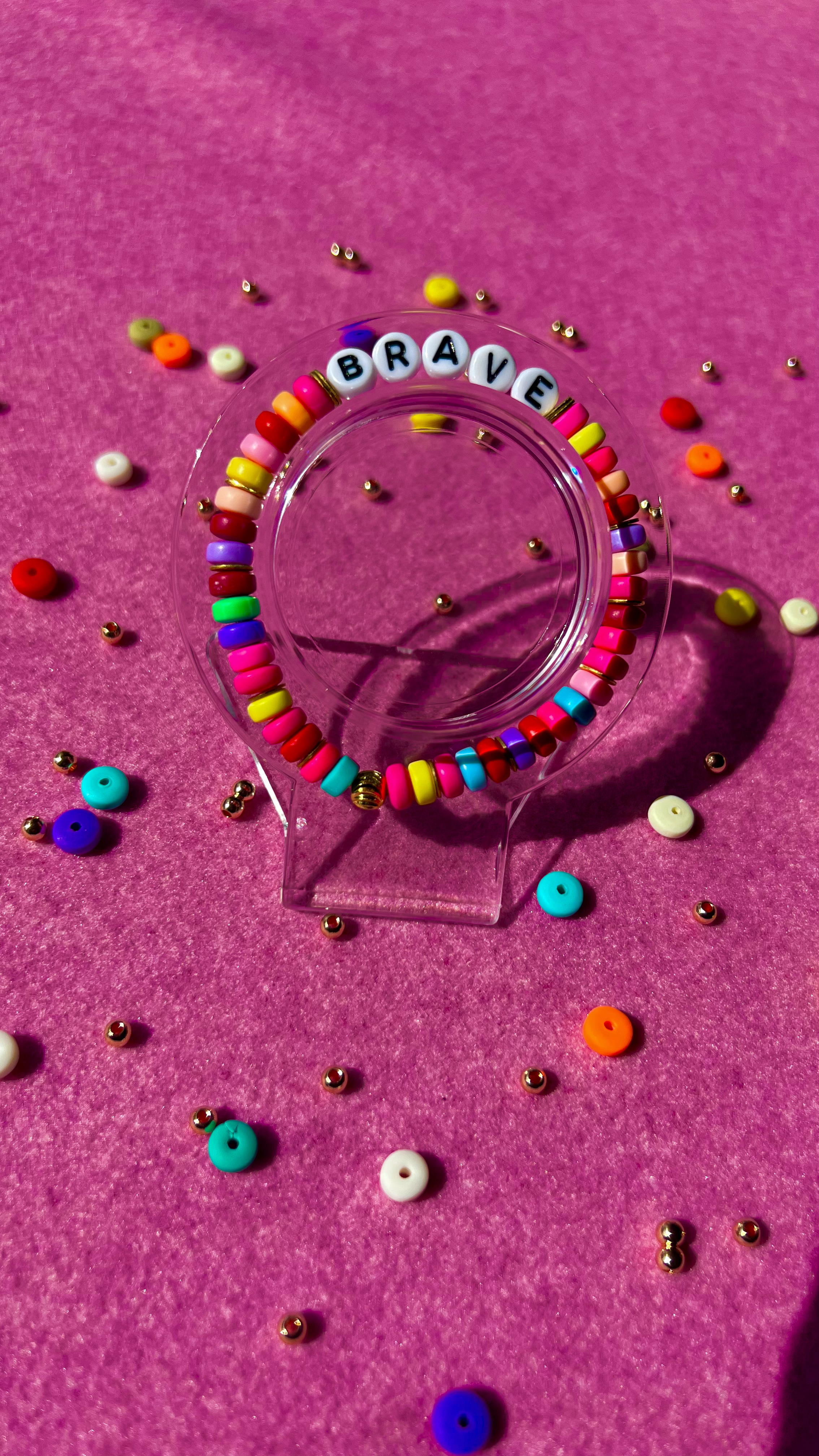 Clay Multicolour Name/Word Bracelet view 8