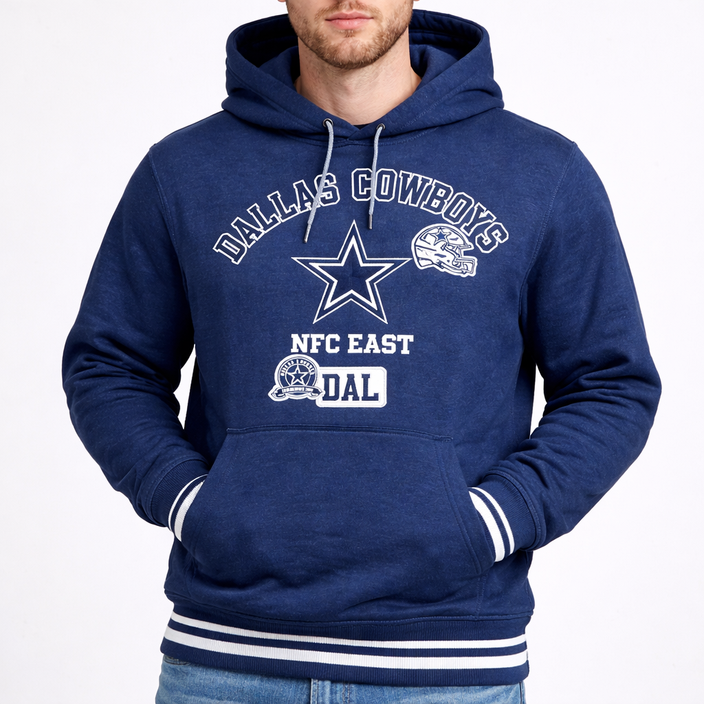 Dallas Cowboys Navy Pro Standard Luxury Hooded Sweatshirt