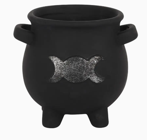 Triple Moon Cauldron Pot, 5.5"