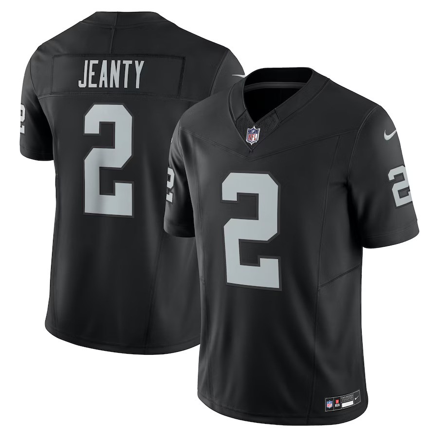 Las Vegas Raiders Ashton Jeanty #2 Limited Black Nike FUSE Jersey