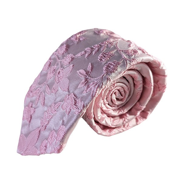 59 X 3.25 Inch Pink Floral Vine T/T Tie