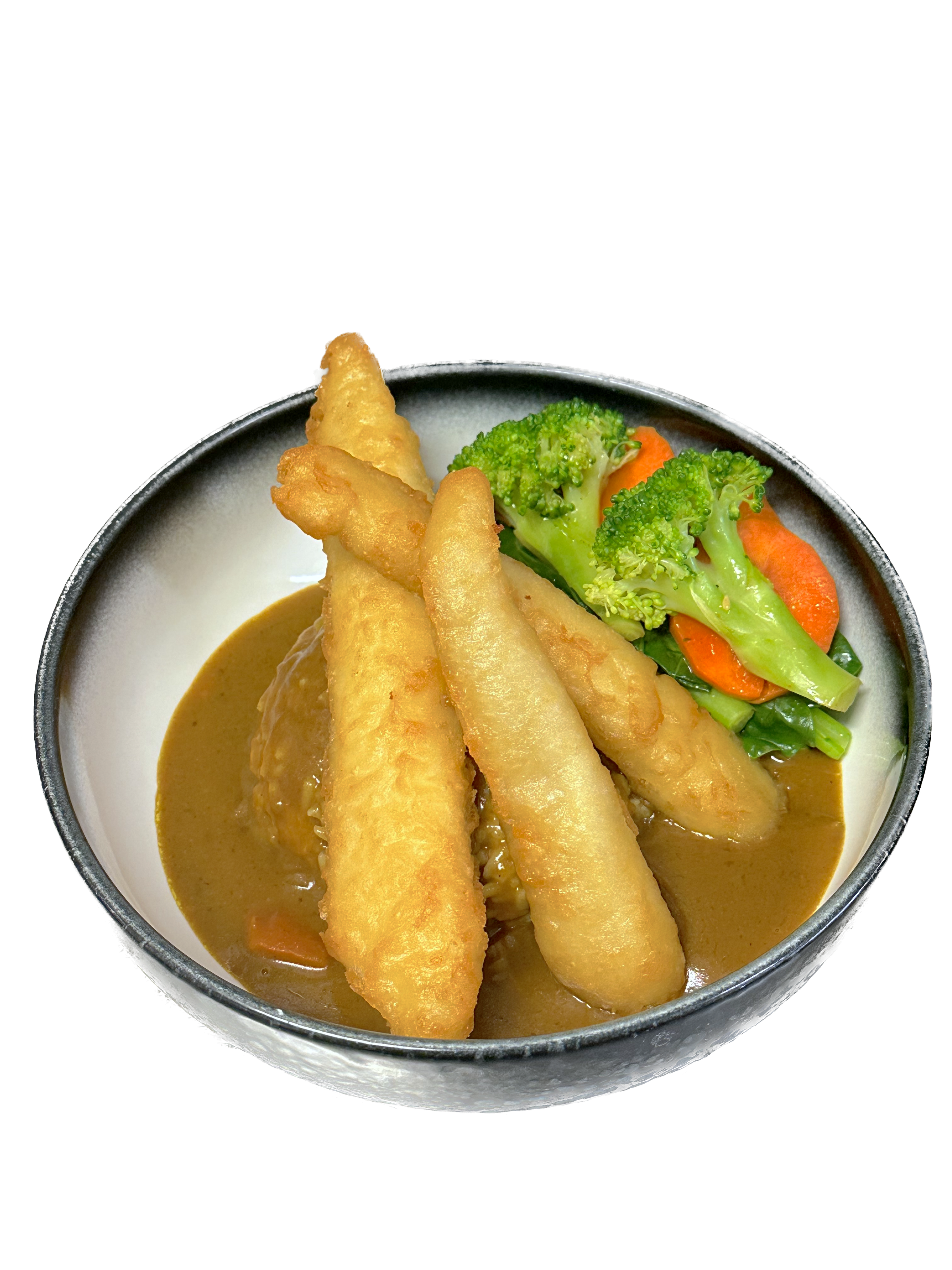 Curry Fried Fish + Rice