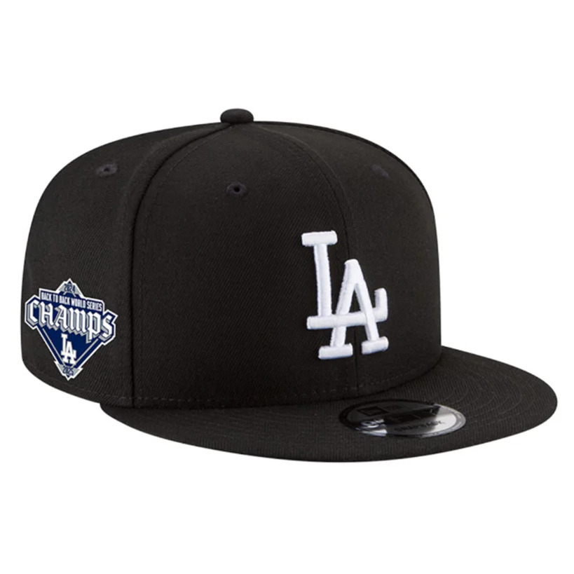 Los Angeles Dodgers 2024-25 Back to Back World Series Champions Black New Era 9FIFTY Snapback Hat