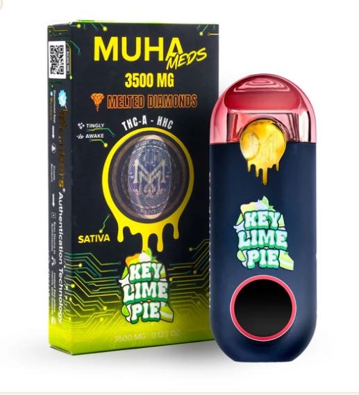 MUHA Meds - 3.5g Melted Diamonds Vape - Key Lime Pie - Regular