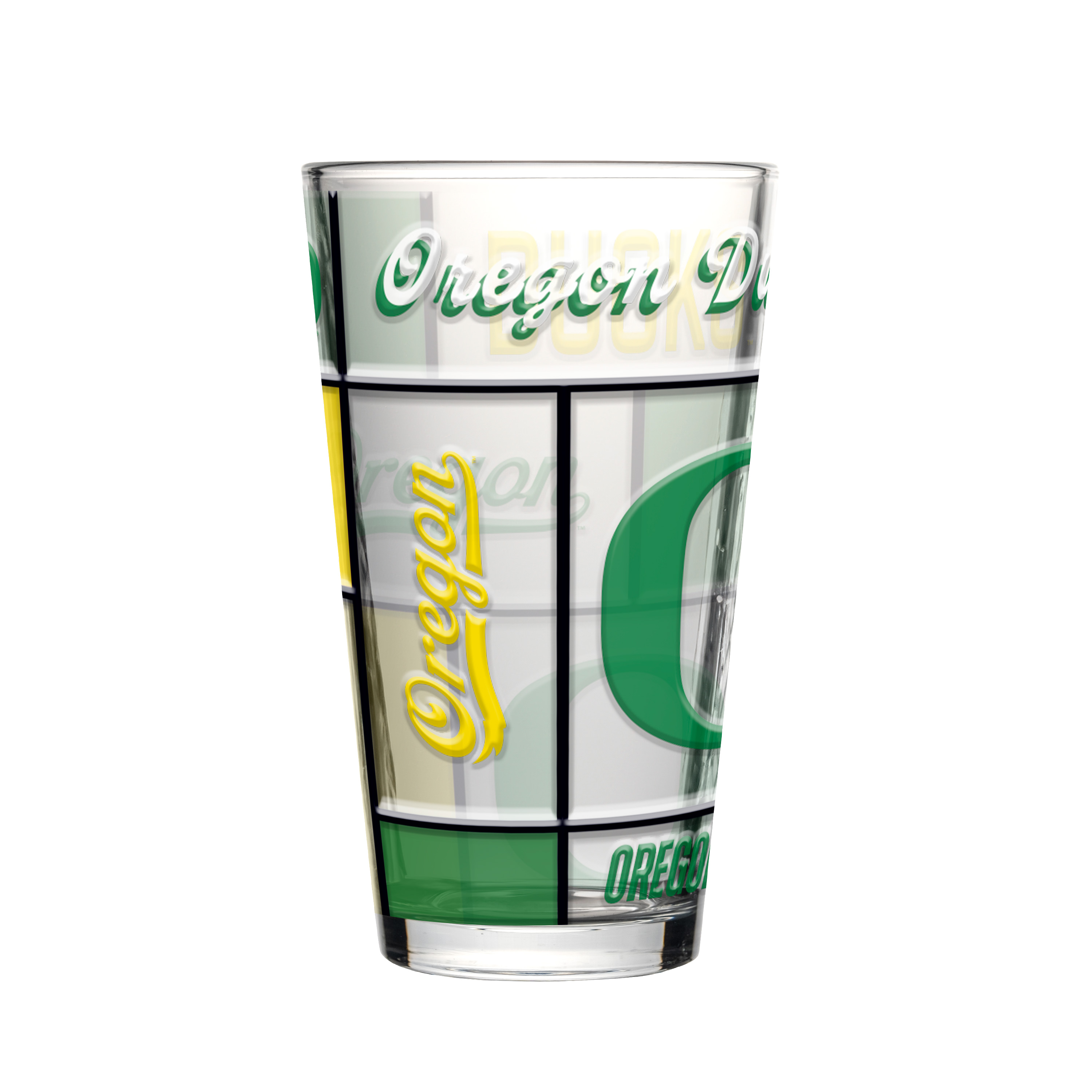 Oregon Ducks Boxed Quilted Stained Pint Glass 16oz
