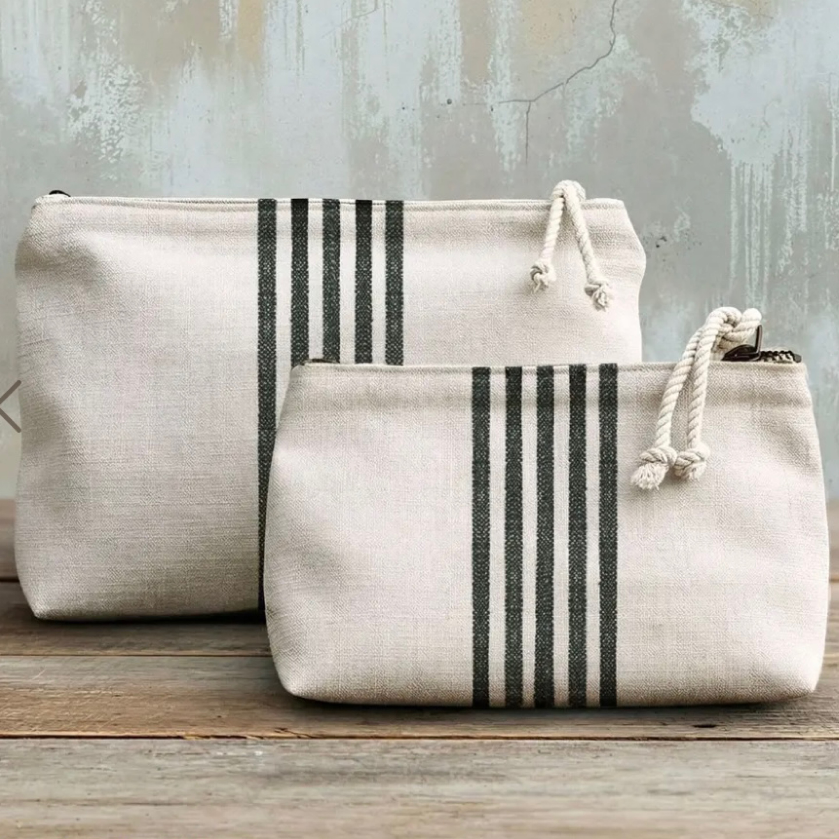 Grain Sack wash bag large - Stanford Olive