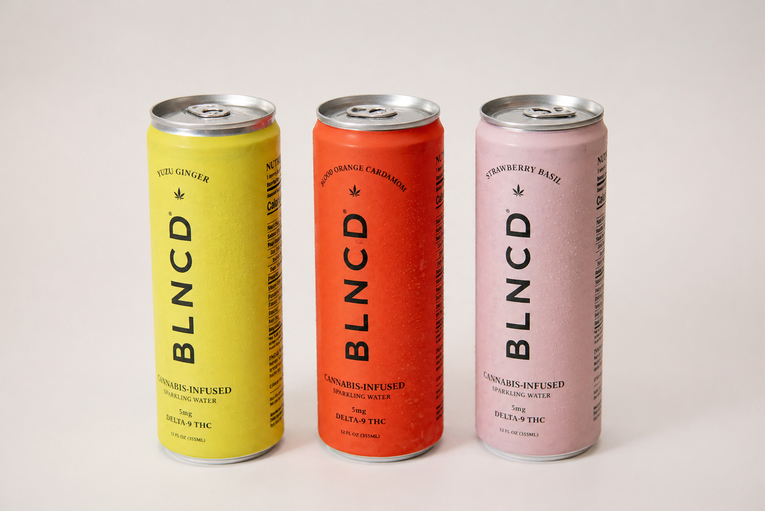 THC Sparkling Water 5mg | BLNCD - Blood Orange Cardamom