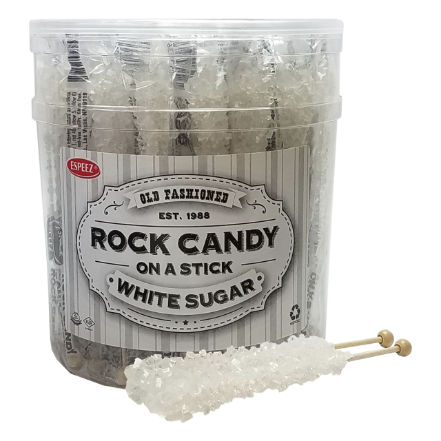 Espeez Orange Rock Candy On a Stick Jar 36 ct 6.5 "