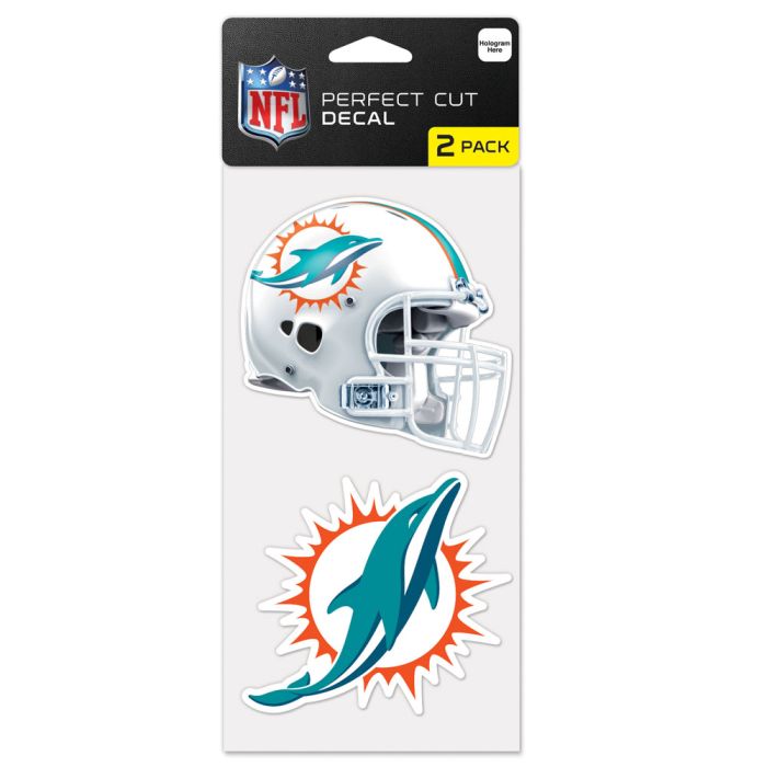 Miami Dolphins Perfect Cut Decals 2 pack