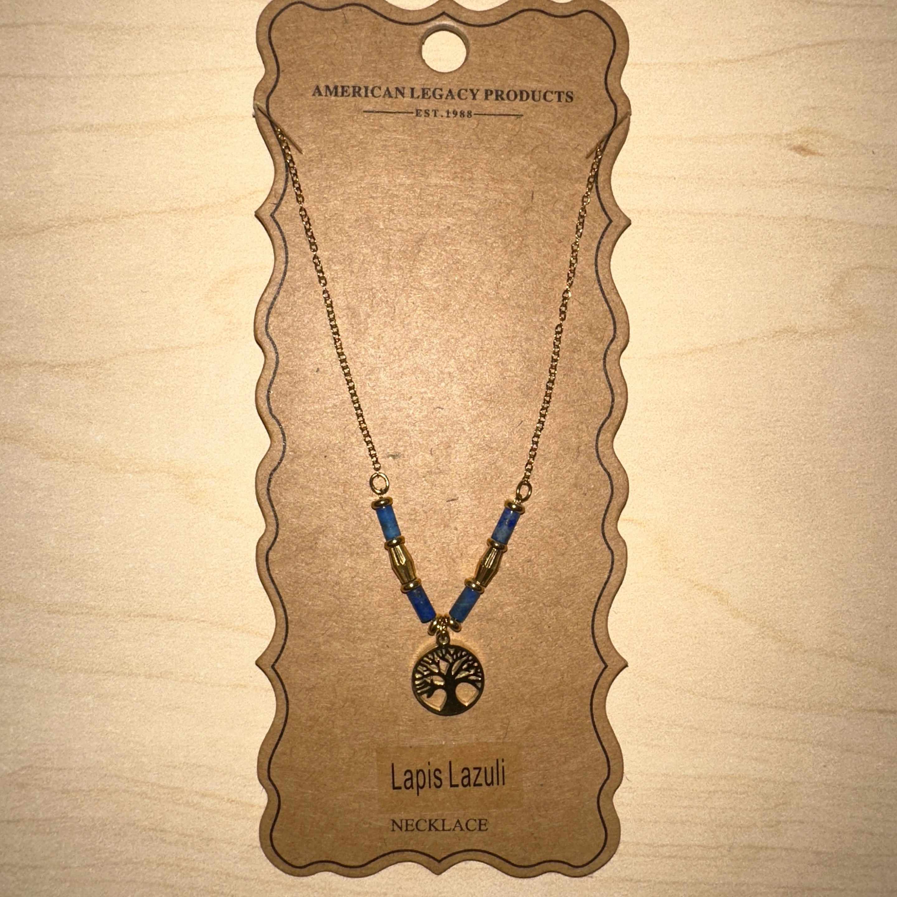 18K GLD/S STEEL TREE OF LIFE NECKLACE