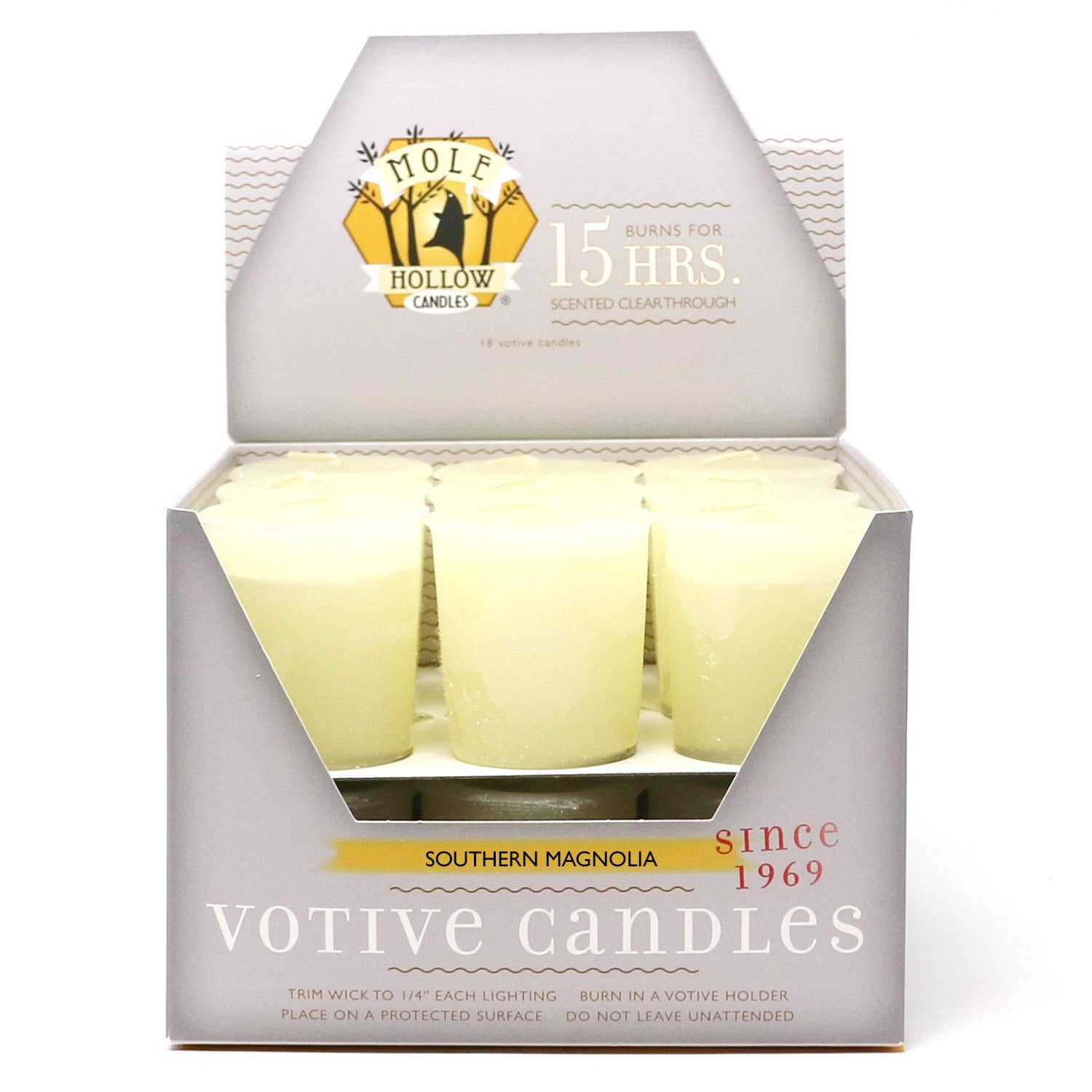 Southern Magnolia Scented Votive Candles, Box of 18