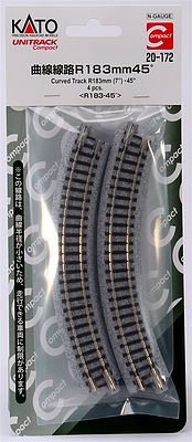 Curved Track 45 Degree 20172 N scale