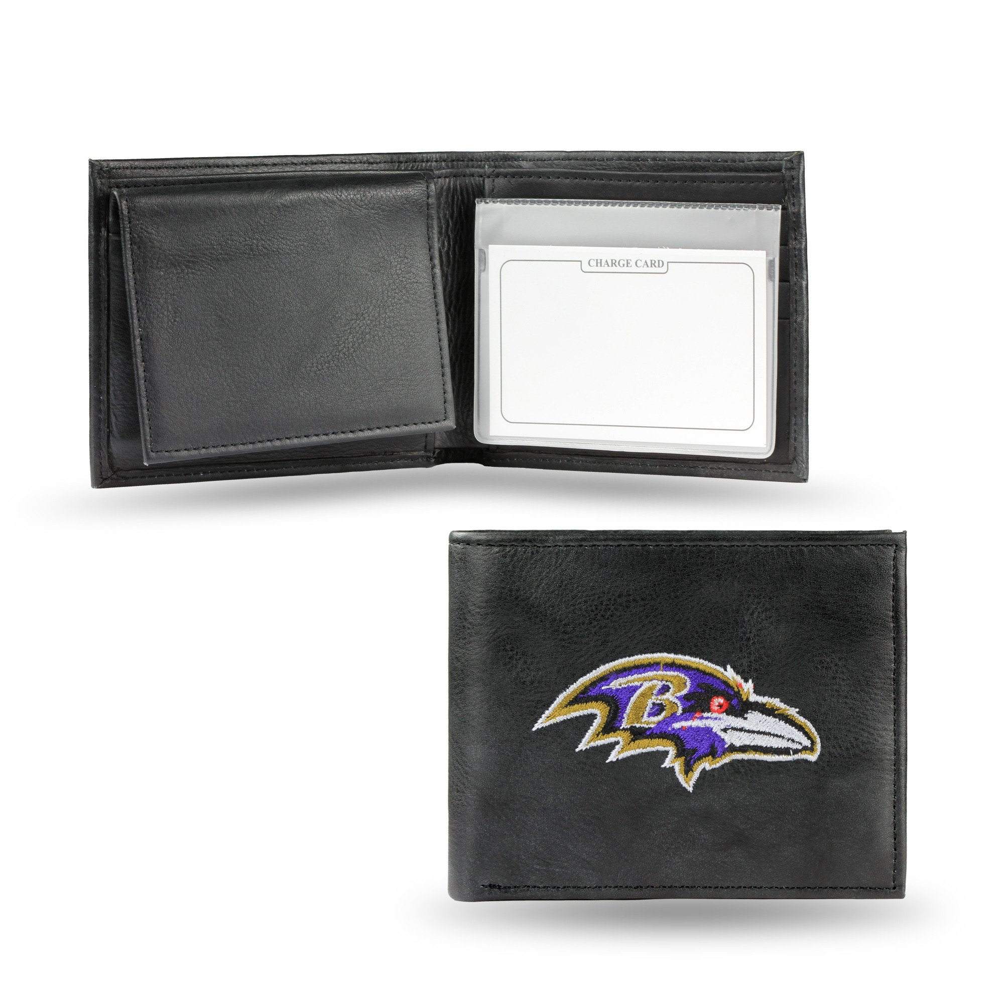 Baltimore Ravens Embroidered Leather Bi-Fold Wallet