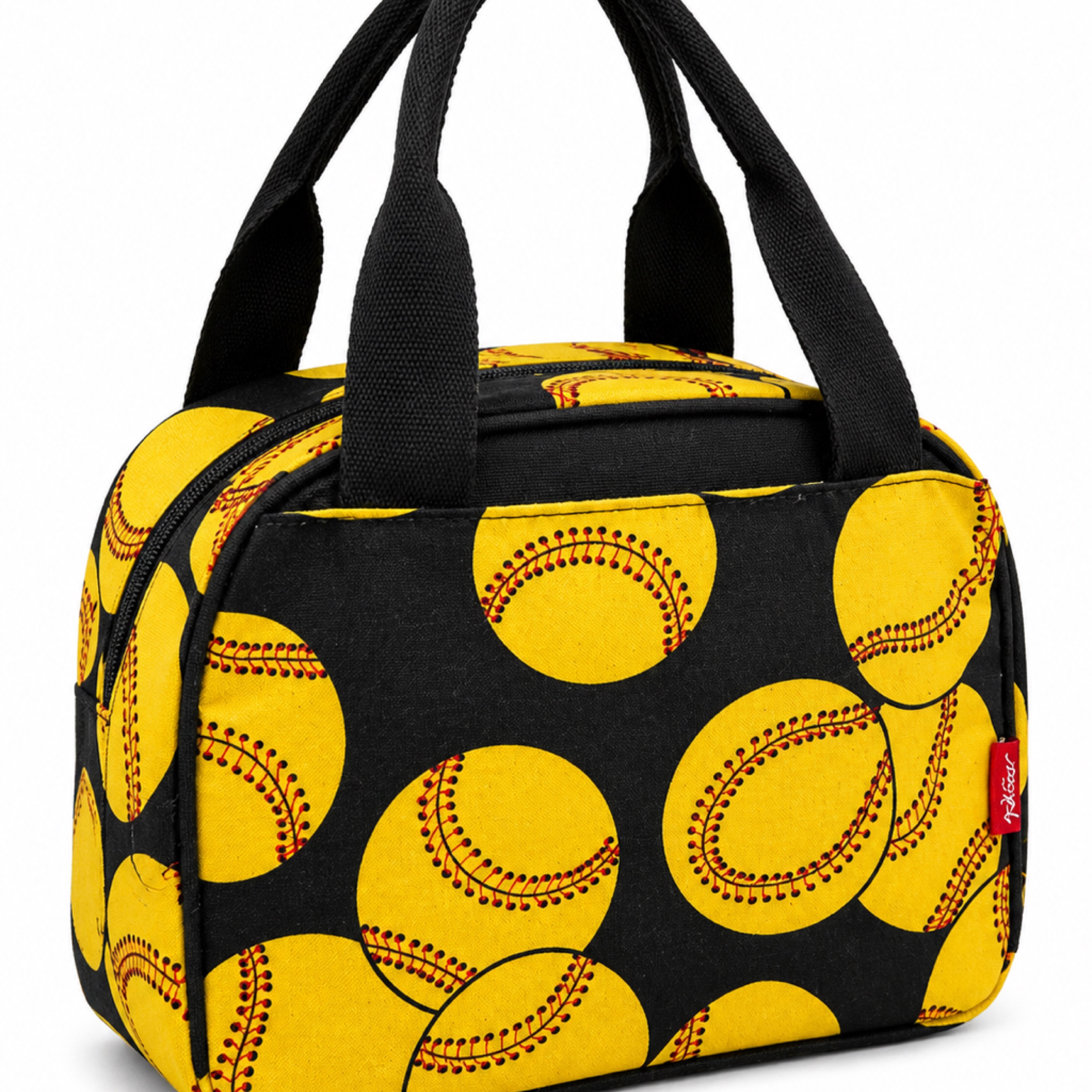 Softball Print Insulated Lunch Tote