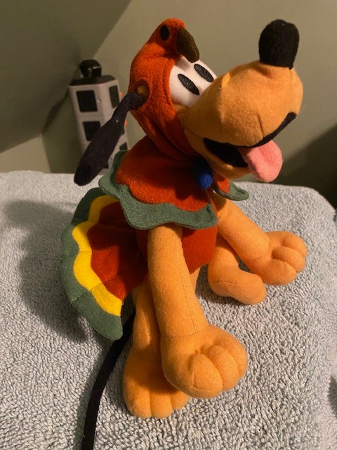 Disney Store Mini Bean Bag 8" Turkey (Pluto) Stuff Animal Plush