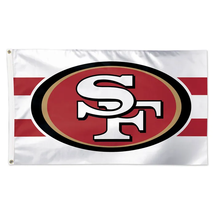 San Francisco 49ers Deluxe Away Stripes Flag 3x5'