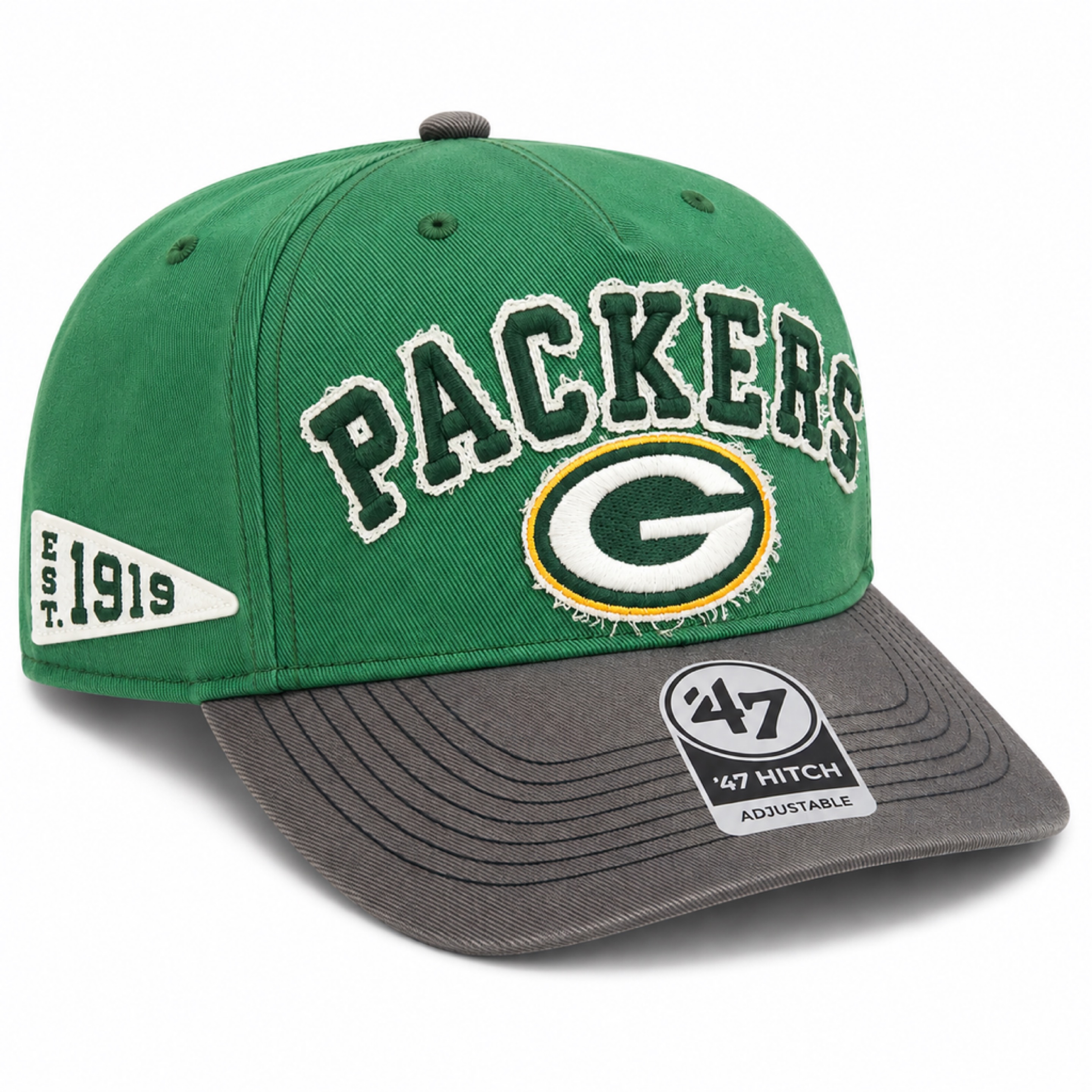 Green Bay Packers Mixed Green '47Brand Calderwood Hitch Snapback Hat
