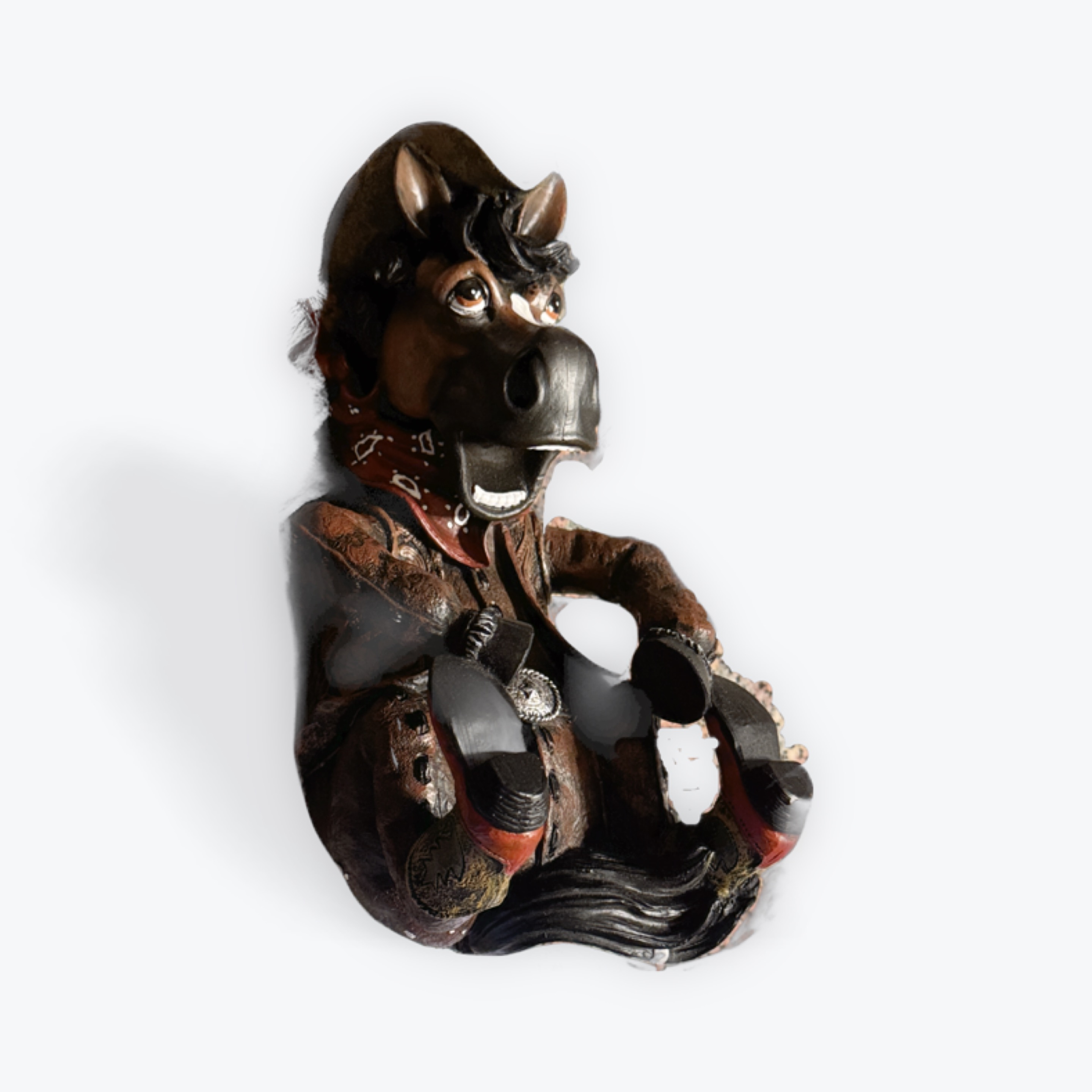 WH - Horse w/Hat & Vest Wine Holder **