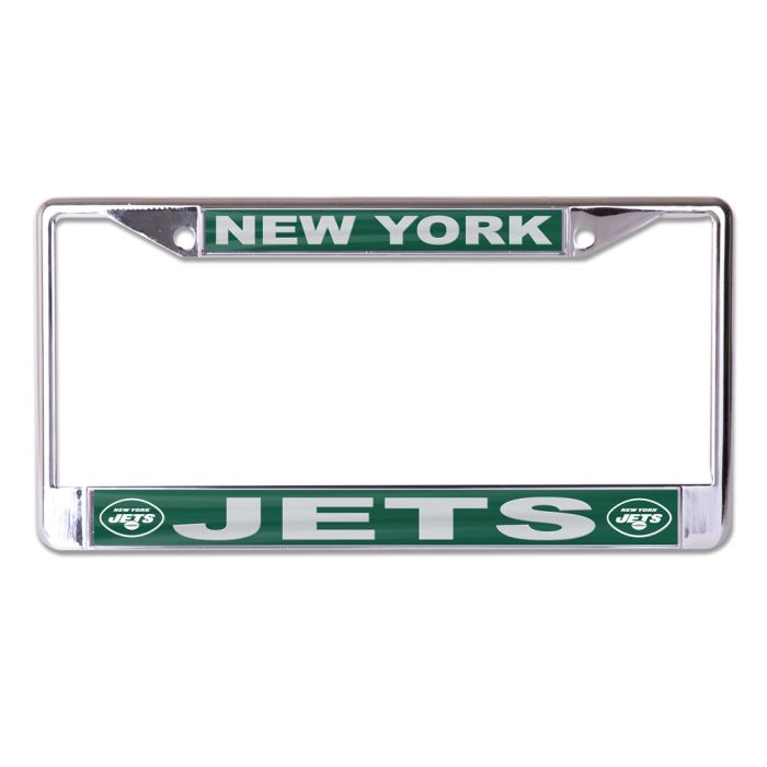 New York Jets Chrome License Plate Frame with Acrylic Inserts