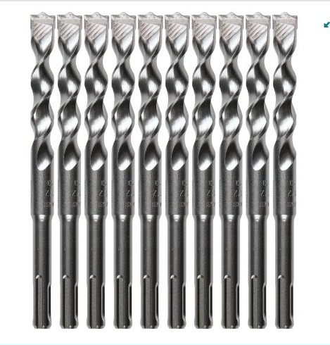 1/2" x 6" SDS‑PLUS Bit, 2‑Cutter, 10/pk
