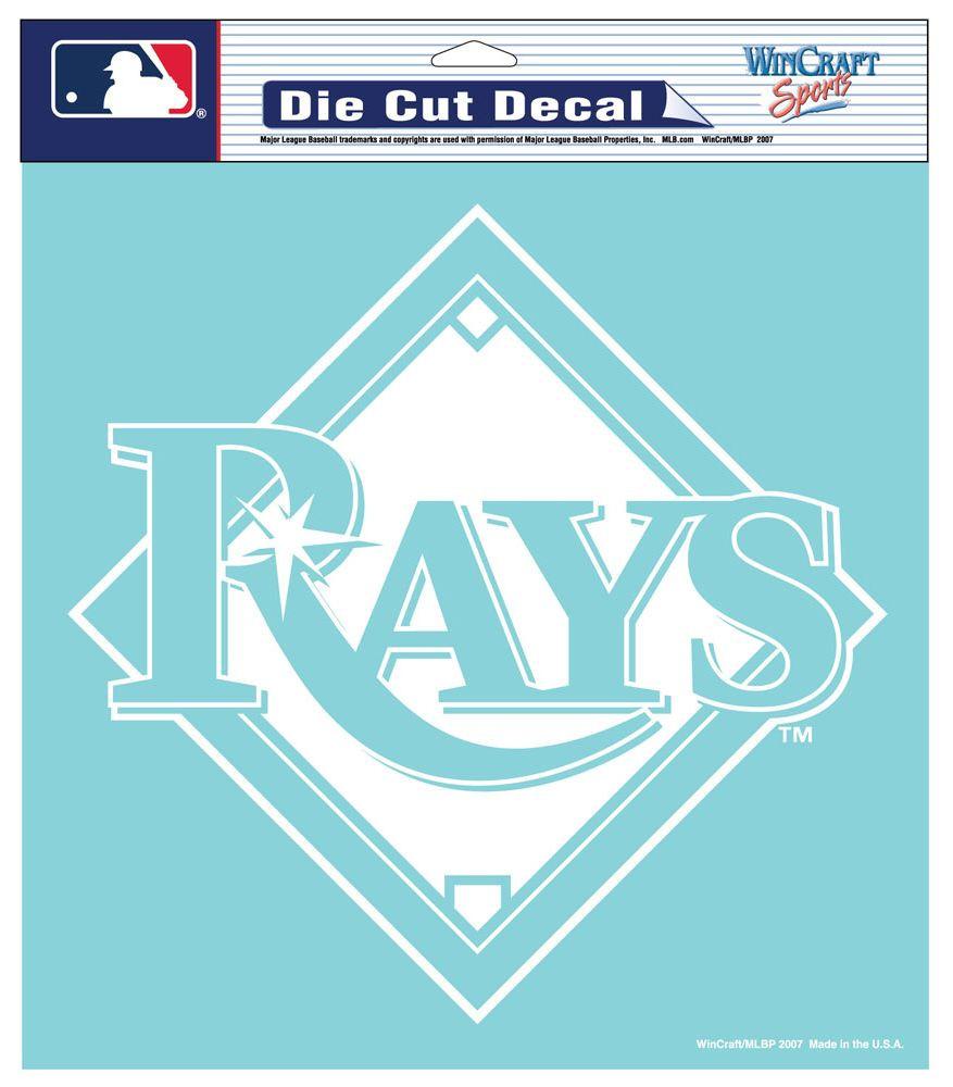 Tampa Bay Rays White Perfect Cut Decal 8x8"